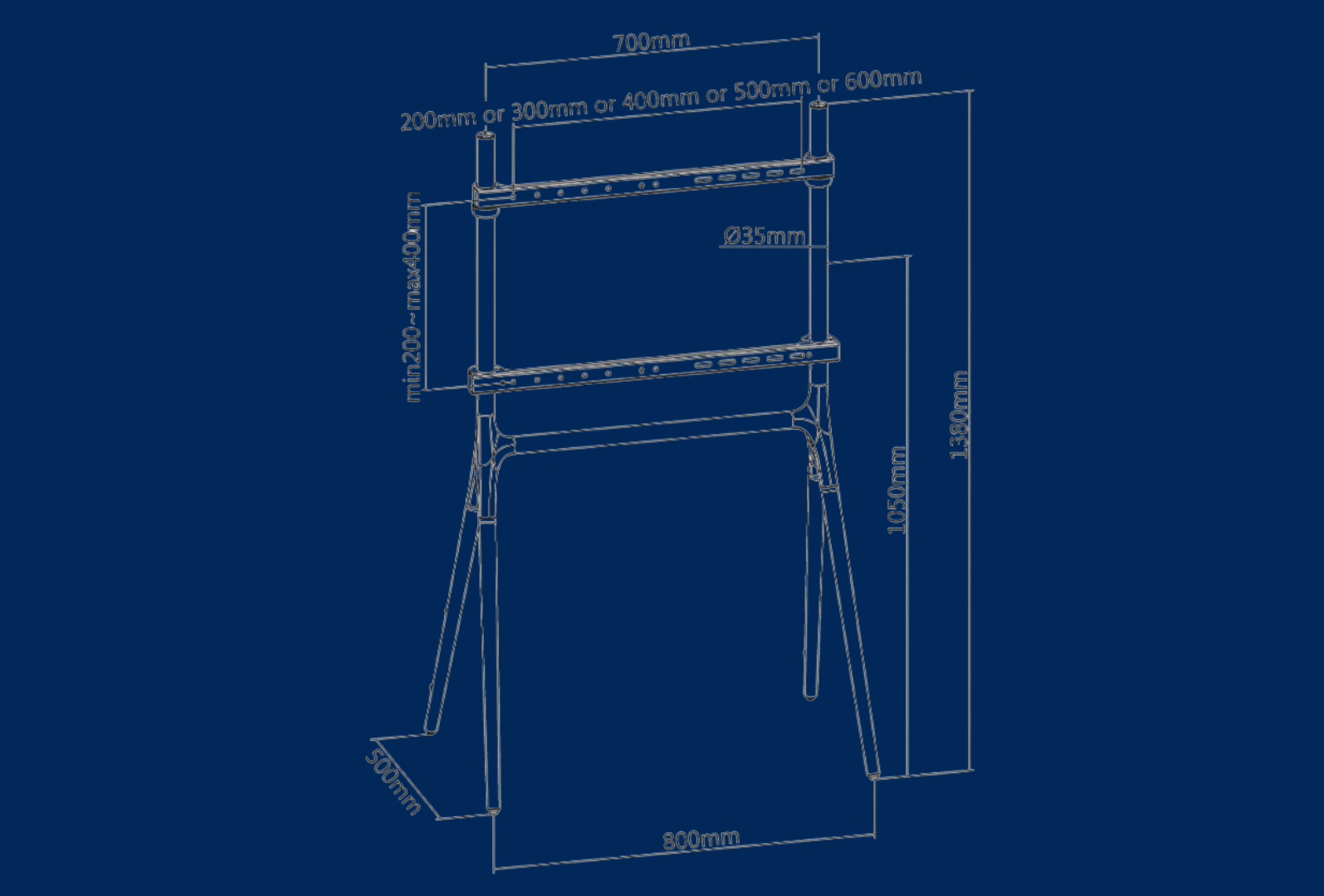reflecta TV Stand Elegant 70W mit Walnuss Optik