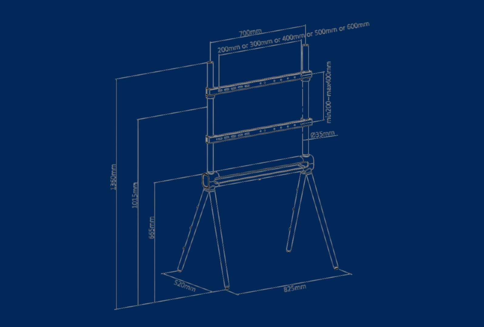 reflecta TV Stand Elegant 70SG LED Space Grey