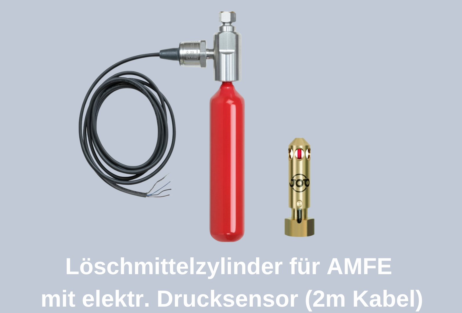 Löschmittelzylinder für AMFE Serie, mit elektr. Drucksensor (2m Kabel),Größe 2