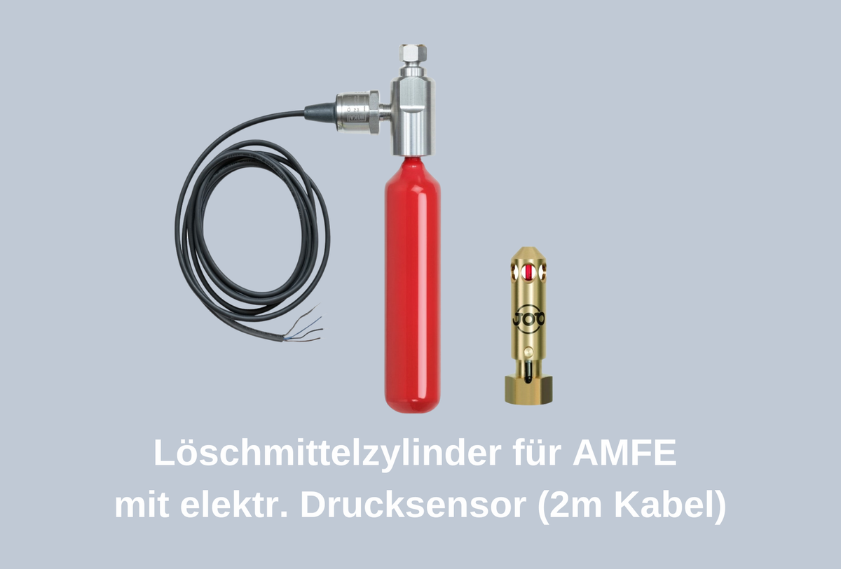 Löschmittelzylinder für AMFE Serie, mit elektr. Drucksensor (2m Kabel),Größe 5