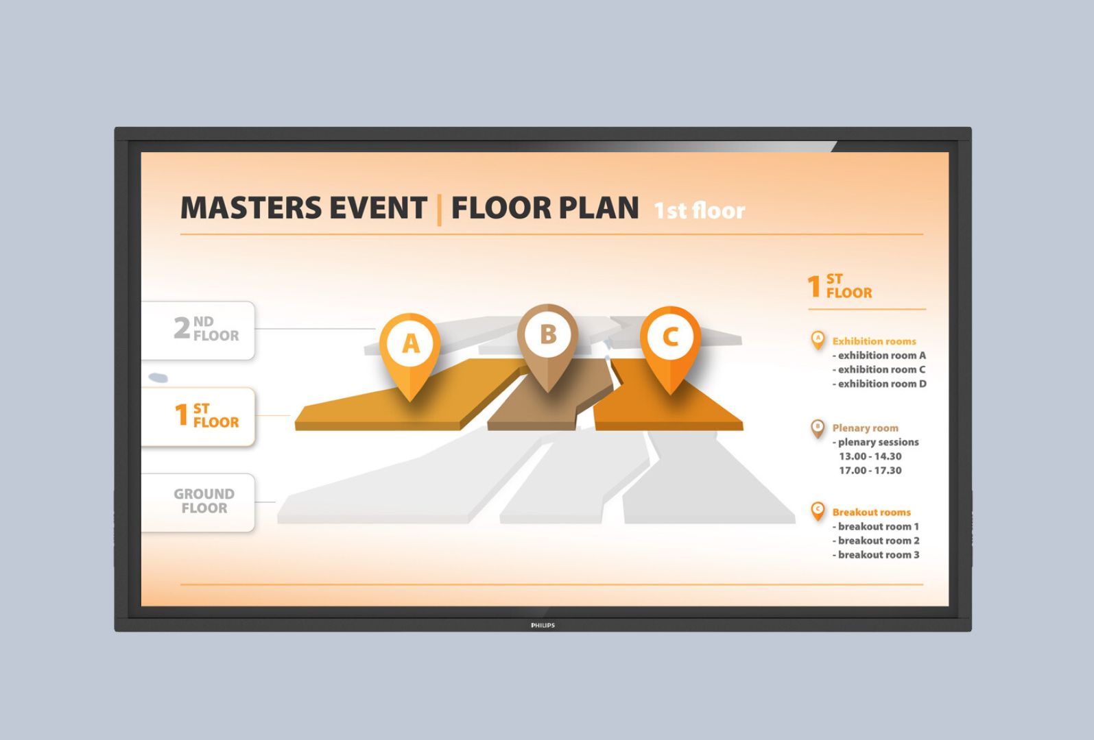 Philips Multitouch-Monitor 32" T-Line 32BDL3751T