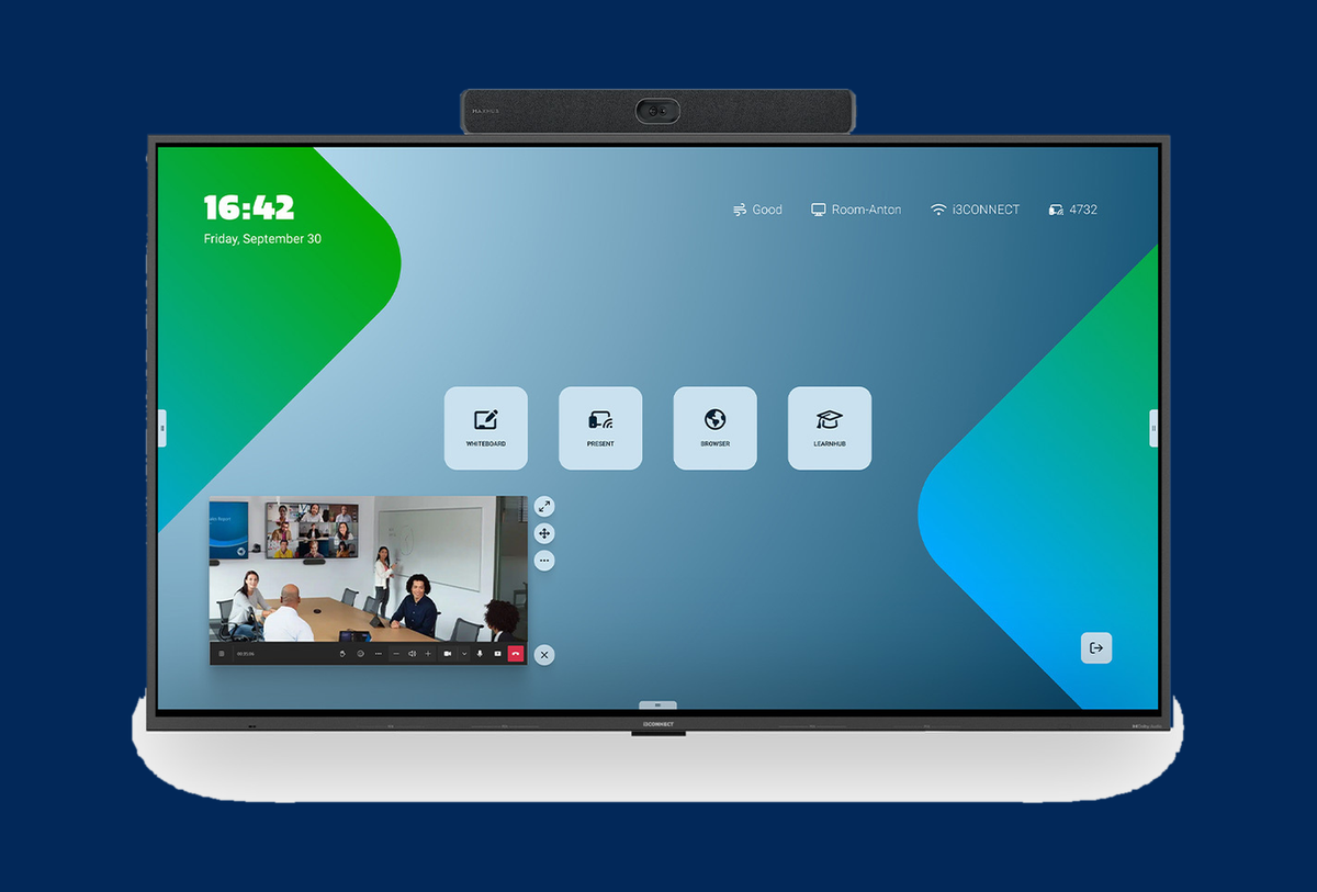 i3CONNECT Aspen 4 Microsoft-Teams-Rooms-Bundle (MTR) – Ansicht dunkel