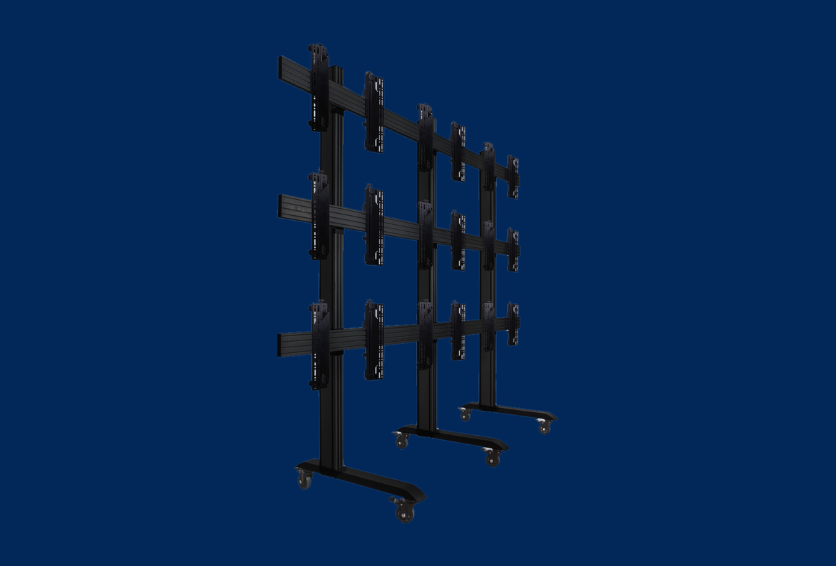 B-Tech System X Videowall-Mobilständer 46-55" 3x3 BT8371-3x3/BS