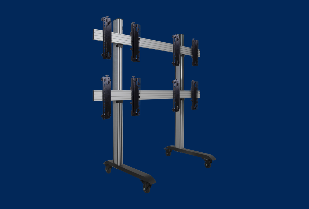 B-Tech System X Videowall-Standsystem mobil 2x2 BT8371-2x2/BB