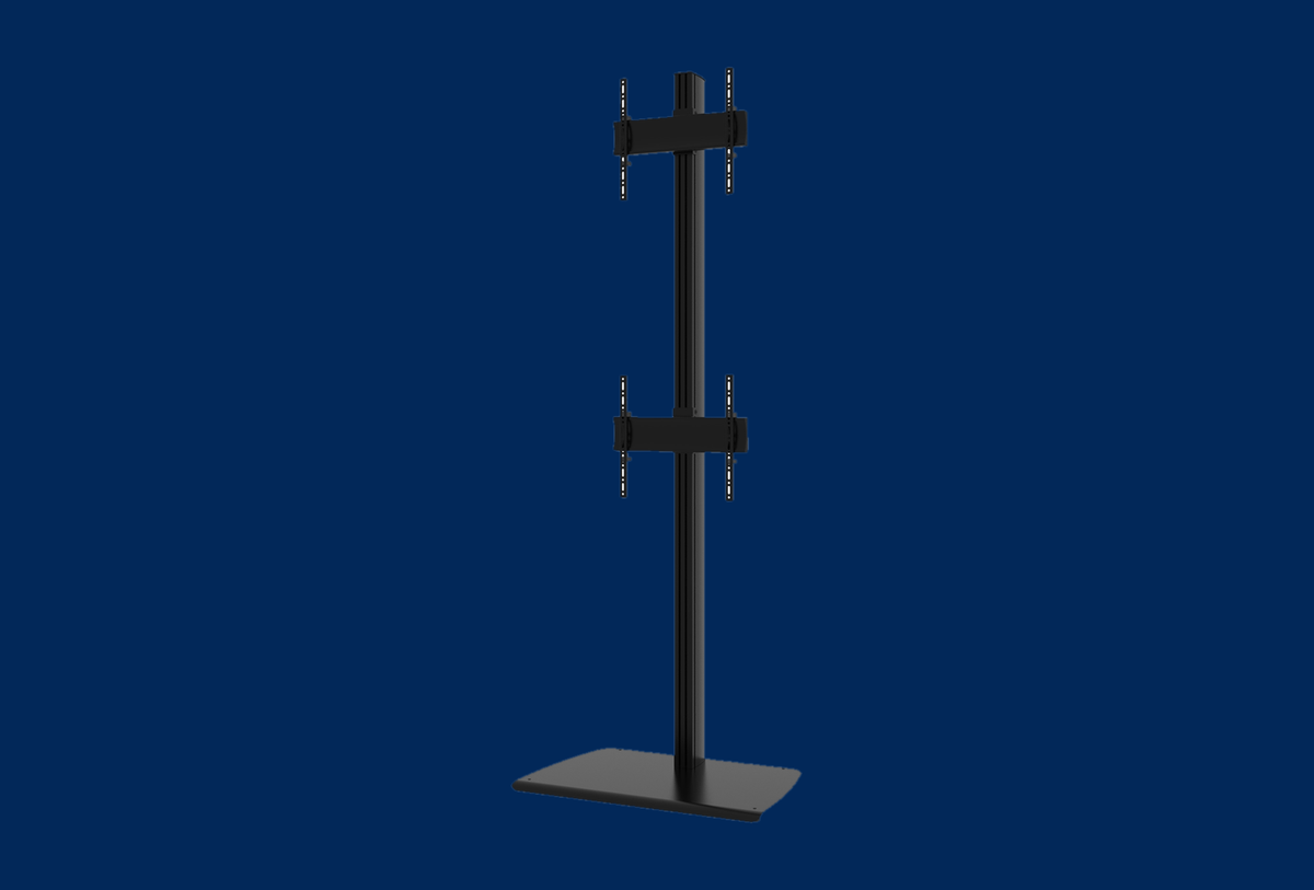 B-Tech SystemX Dual-Standfuß übereinander VESA 600x400 2,4 m BTF842/BB