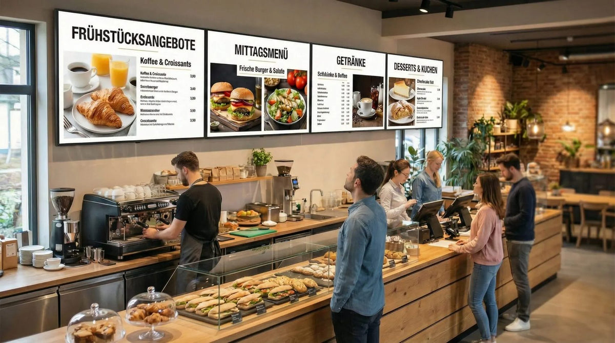 Digitale Menüboards im Restaurant – Anwendungsbeispiel