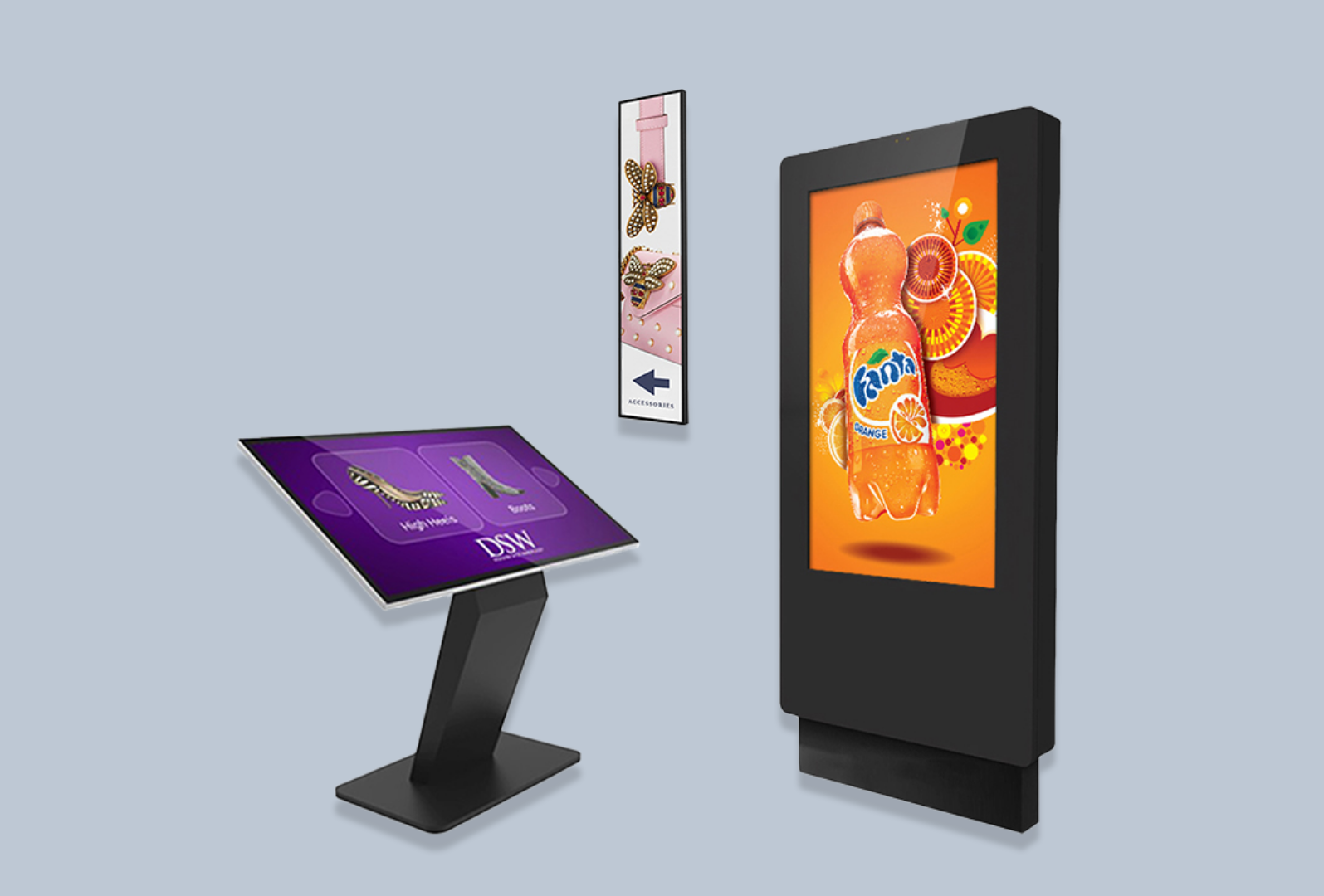 Digital sign pin Blau werbung