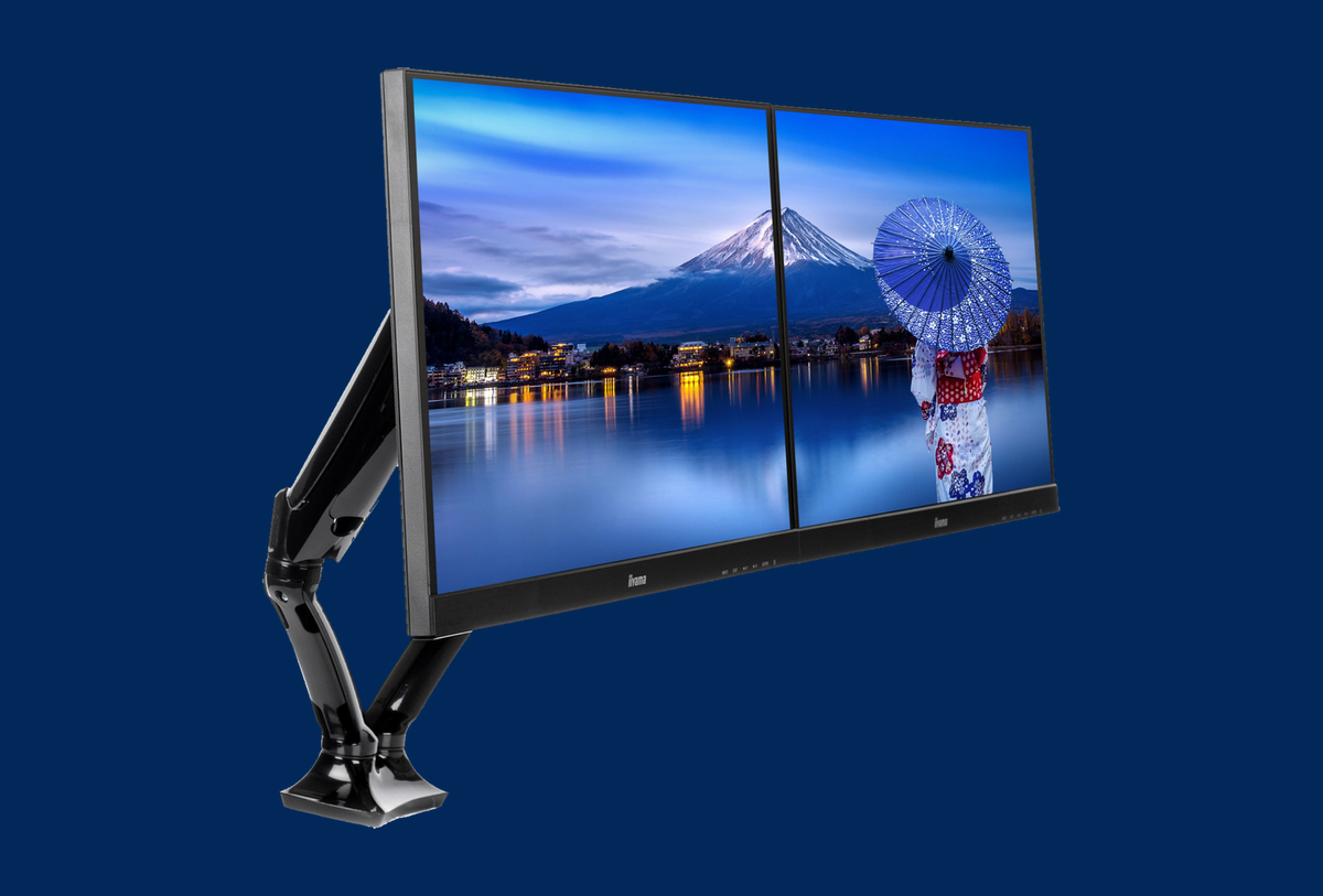iiyama Gasfederarm fuer 2 Monitore 10-27 Zoll DS3002C-B1