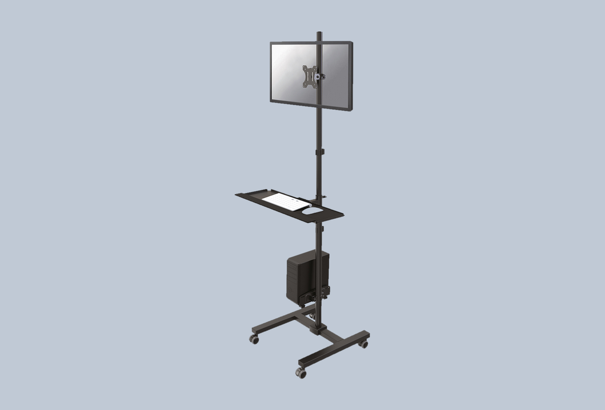 Neomounts Mobiler Arbeitsplatz 10-32 Zoll hoehenverstellbar FPMA-MOBILE1700