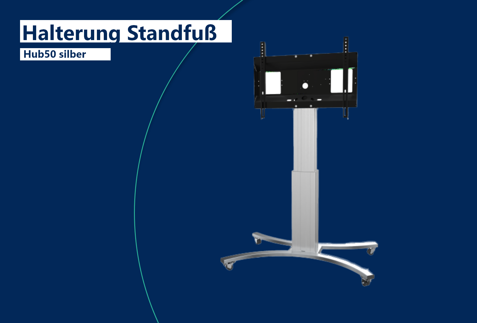 m.i.b Halterung Standfuß Hub50 silber
