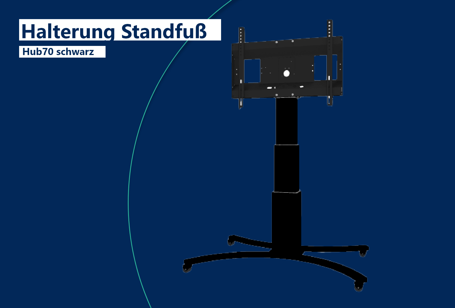 m.i.b Halterung Standfuß Hub70 schwarz