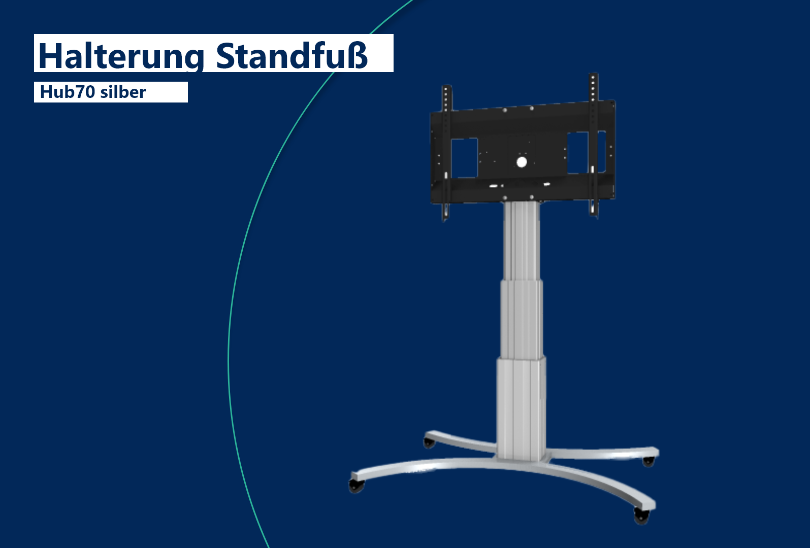 m.i.b Halterung Standfuß Hub70 silber