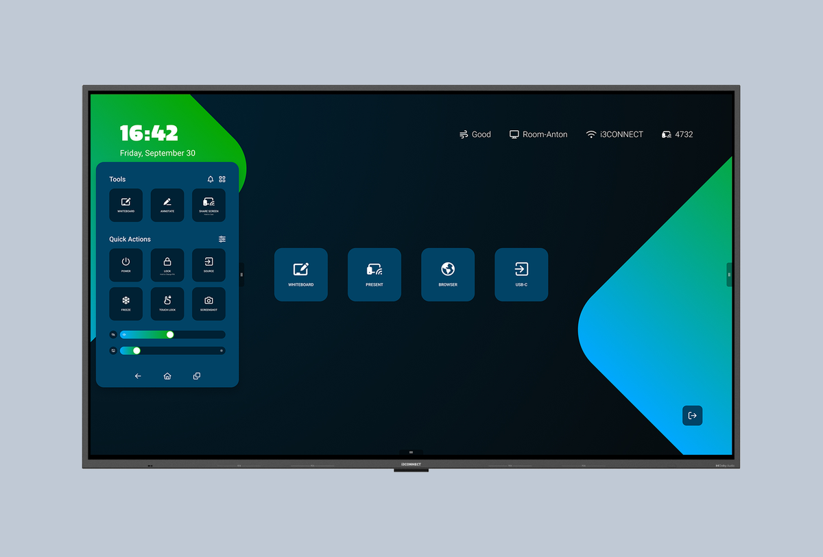 i3CONNECT Aspen 4 interaktives 4K-Touch-Display (55" bis 98") – Ansicht 3