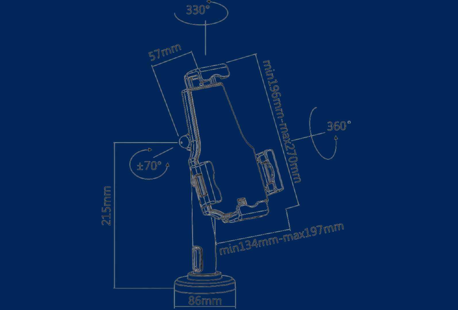 reflecta Tabula Lock II Universal Tablet Halter, abschließbar