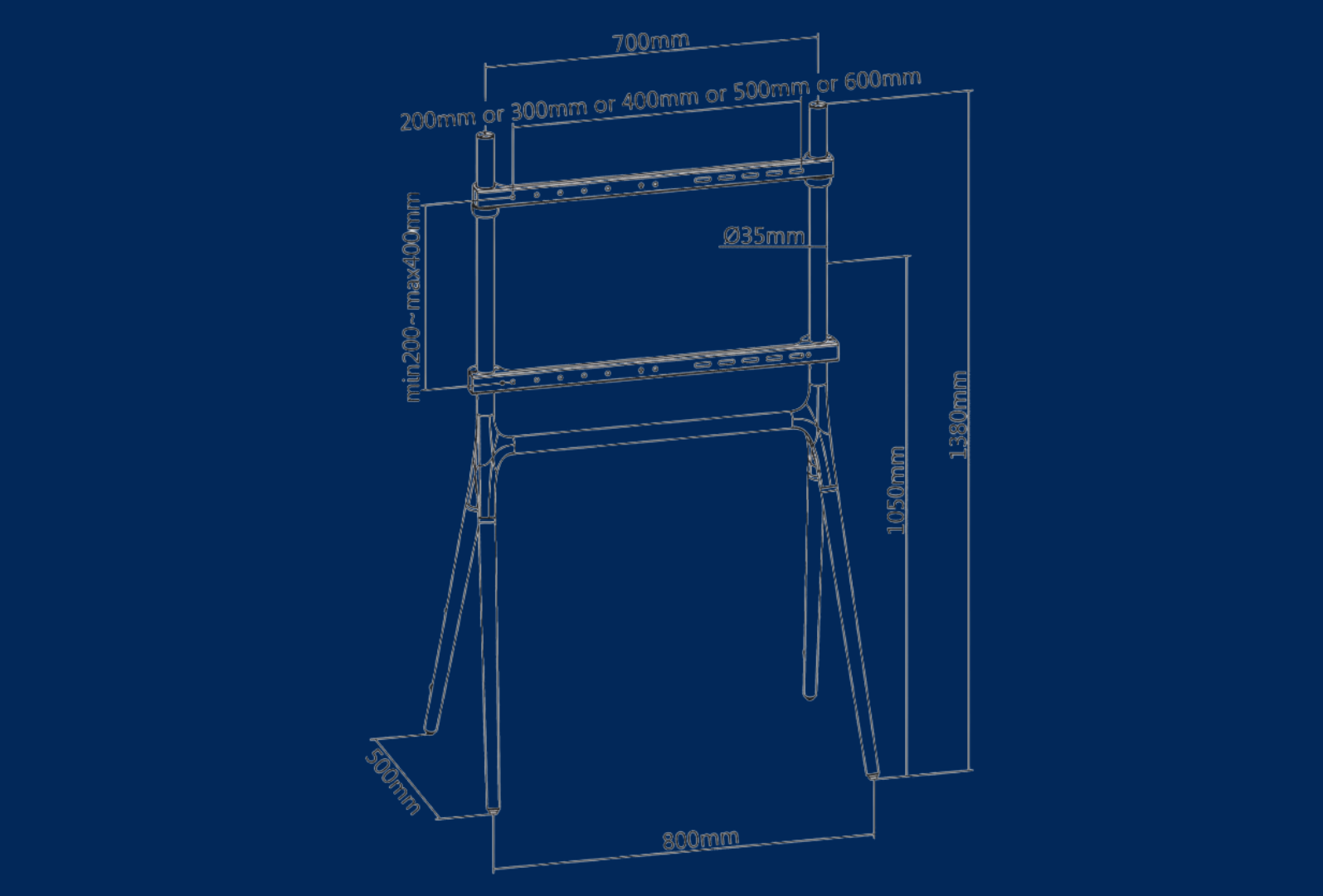 reflecta TV Stand  Elegant 70W mit Walnuss Optik