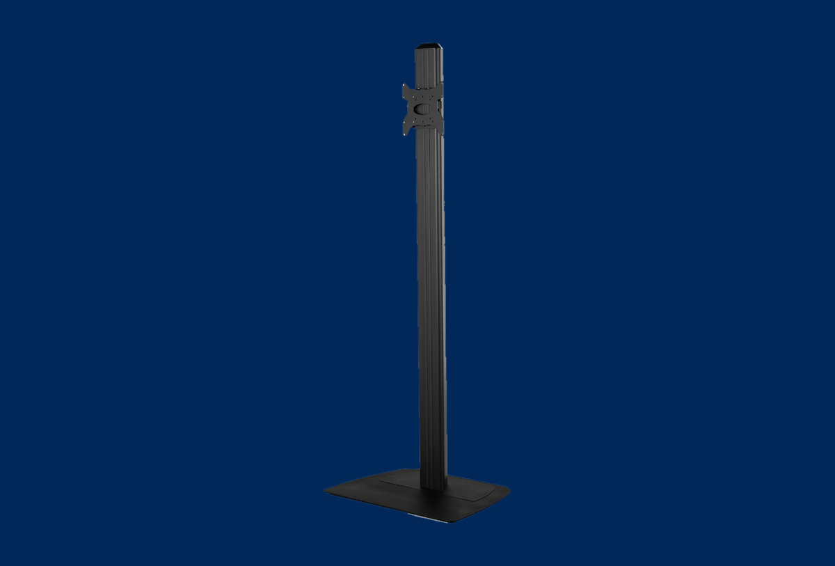 B-Tech Einsäulen-Standfuß 1,8 m Schwarz/Silber BT8581/BS