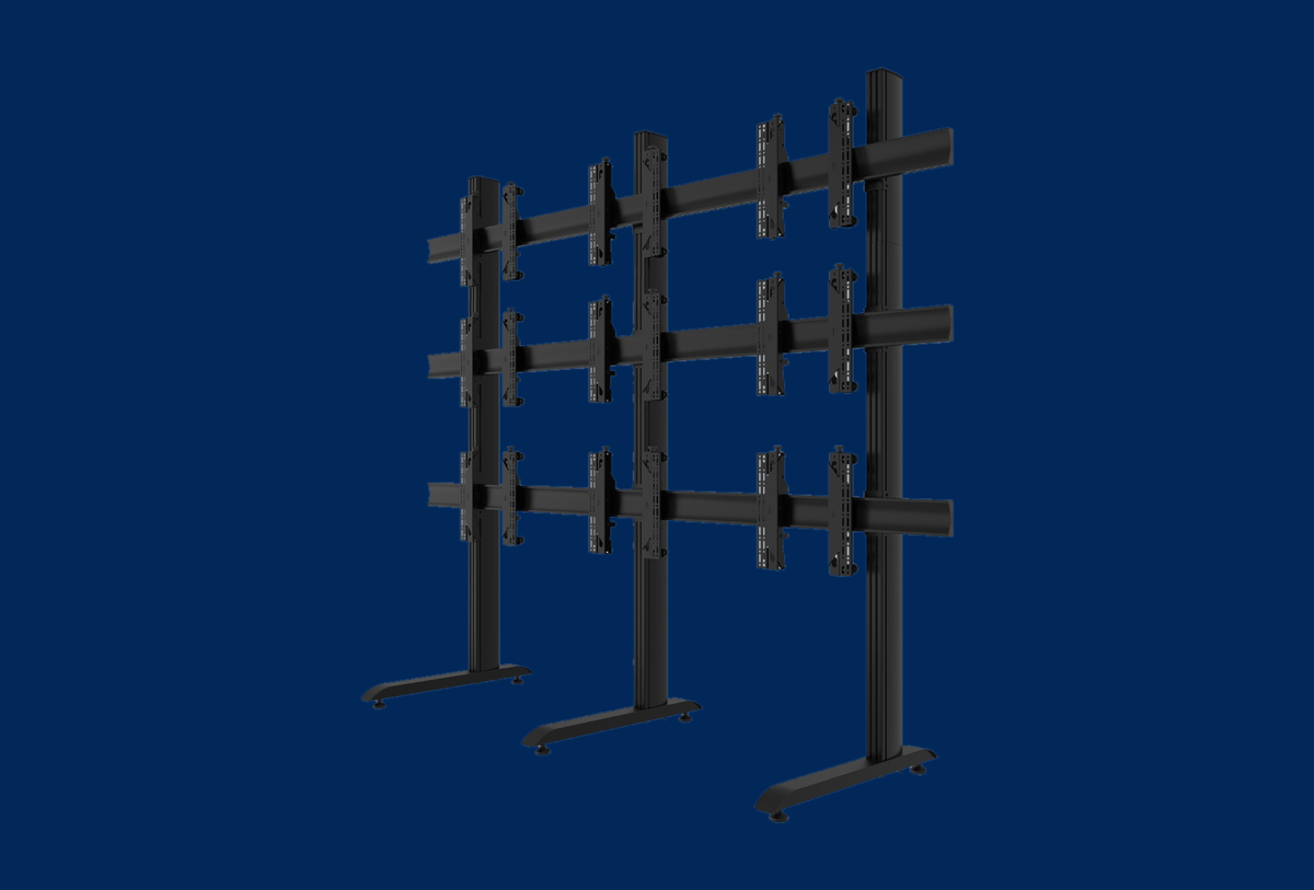 B-Tech System X 46-55" Videowall-Standsystem 3x3 BT8370-3x3/BS