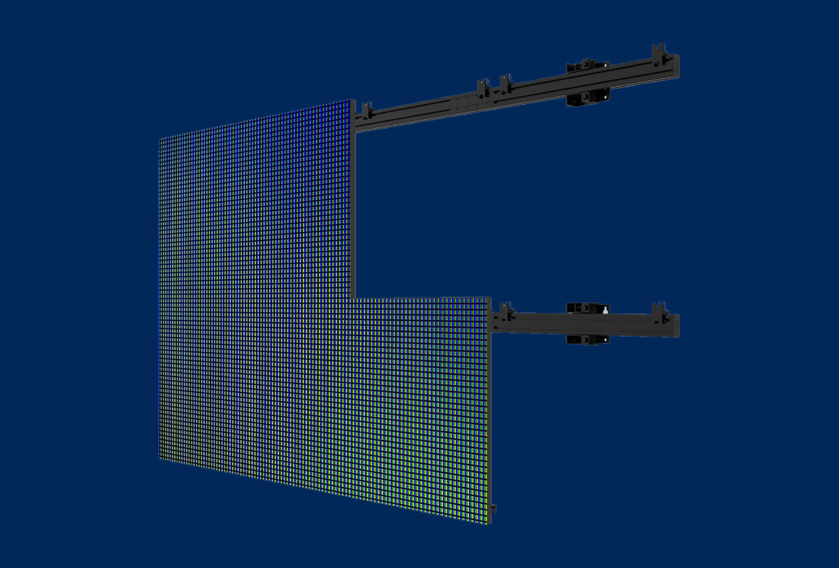 B-Tech System Xpress 27" dvLED-Videowall-Wandhalterung 4×4 BTXPS27-W4X4/B