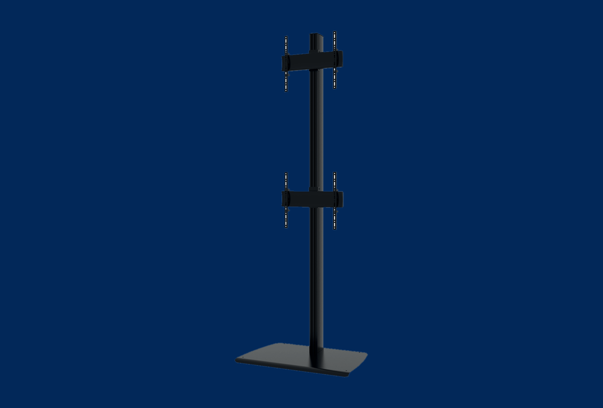 B-Tech SystemX Dual-Standfuß übereinander VESA 600x400 2,4 m BTF842/BS