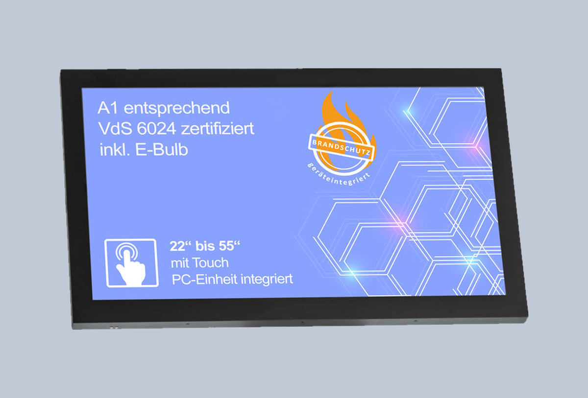 m.i.b Fire-POS Brandschutzmonitor A1, VdS 6024, Android, Touch