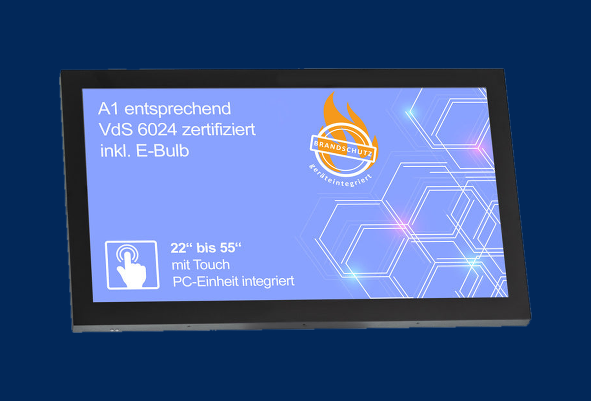 m.i.b Fire-POS Brandschutzmonitor A1, VdS 6024, Windows, Touch