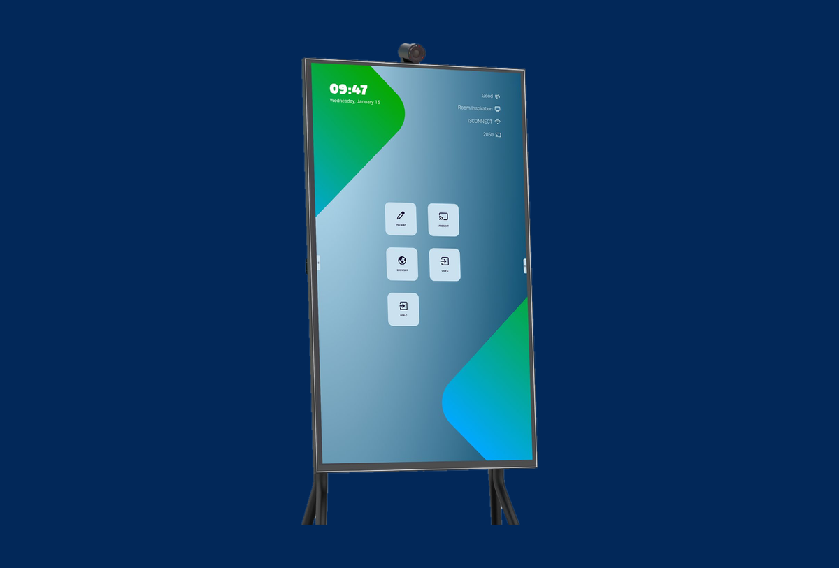 i3CONNECT i3SIXTY 3 digitales Flipchart (50"/65") – Ansicht dunkel