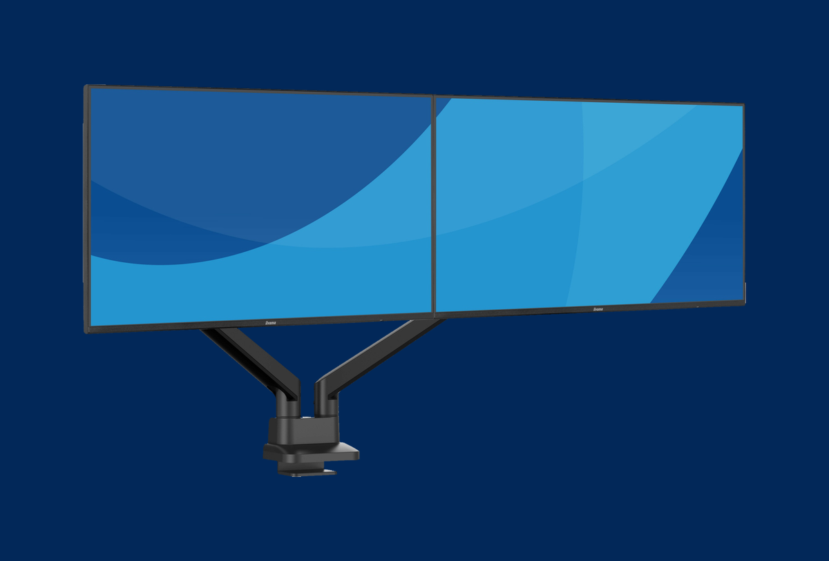 iiyama Feder-Tischhalterung fuer 2 Monitore 24-34 Zoll DS4002C-B1