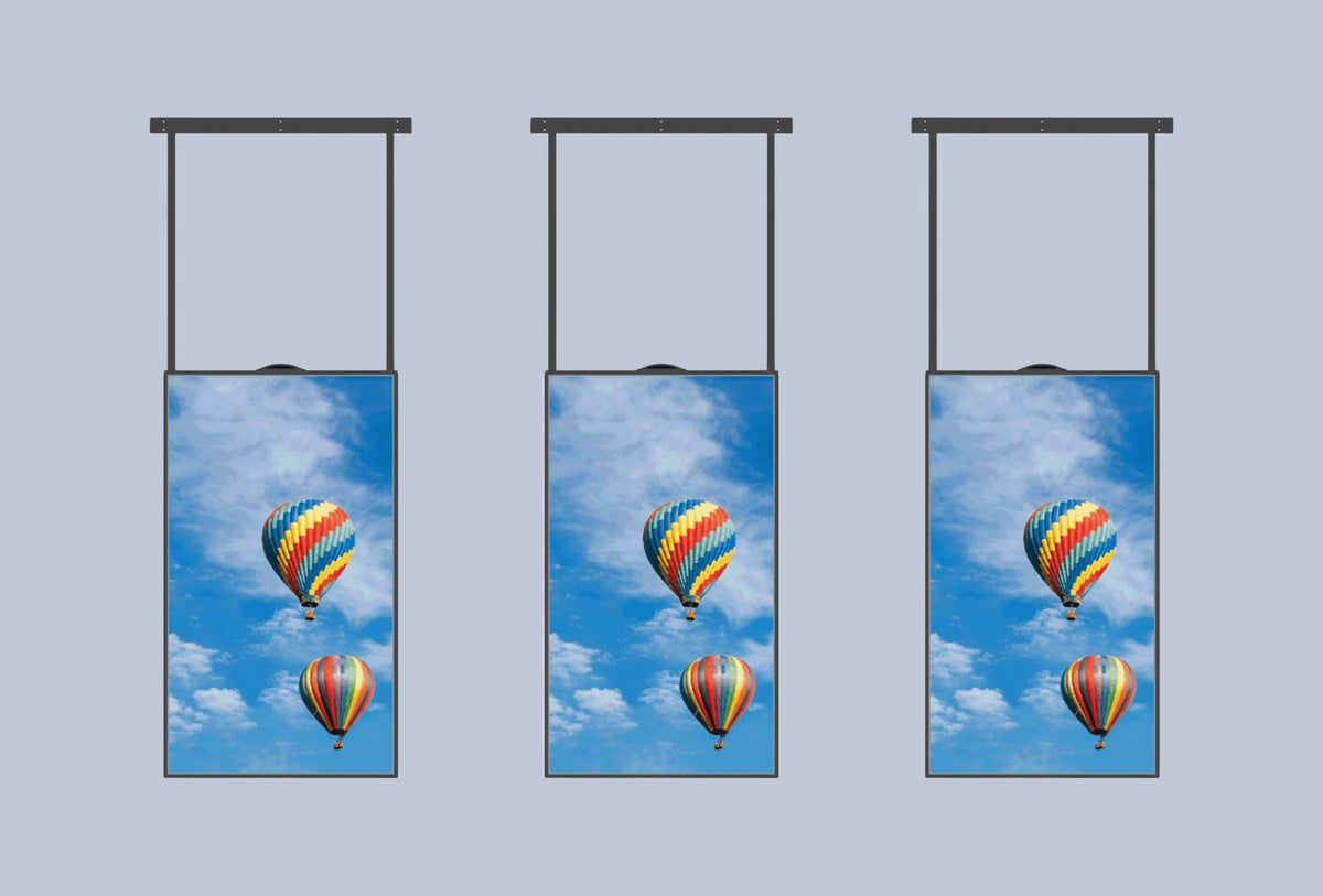 Schaufensterwerbung mit PIN – Komplettpaket – 3 Bildschirme